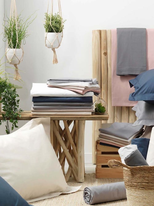 Taies de Traversin Percale de Coton 78fils LIA PROMO LINGE - Kiabi