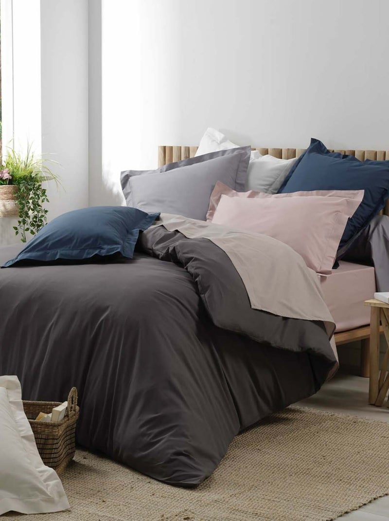 Taies de Traversin Percale de Coton 78fils LIA PROMO LINGE Marron - Kiabi