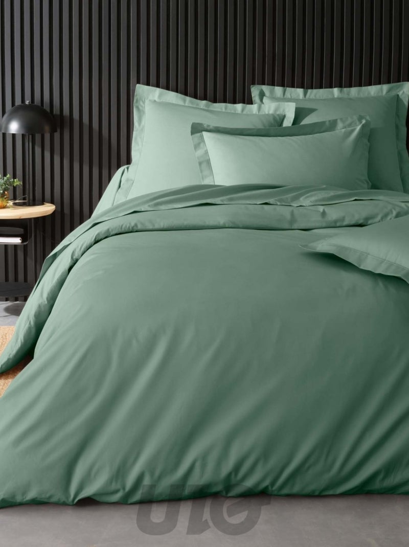 Taies de Traversin Percale de Coton 78fils Percale Douceur d'Intérieur Vert Sauge - Kiabi