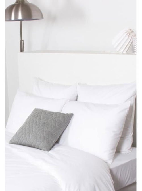 Taies d'oreiller - cote deco - 63x63 cm - coton bambou - blanc - lot de 2 - Kiabi Taies d'oreiller - cote deco - 63x63 cm - coton bambou - blanc - lot de 2 - Kiabi