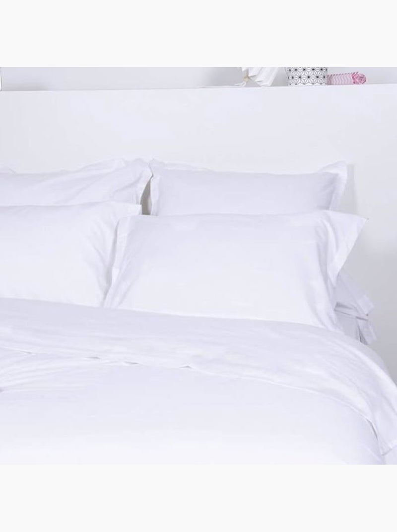Taies d'oreiller - cote deco - lot de 2 - thermorégulantes - 63x63 cm - coton percale - blanc Blanc - Kiabi