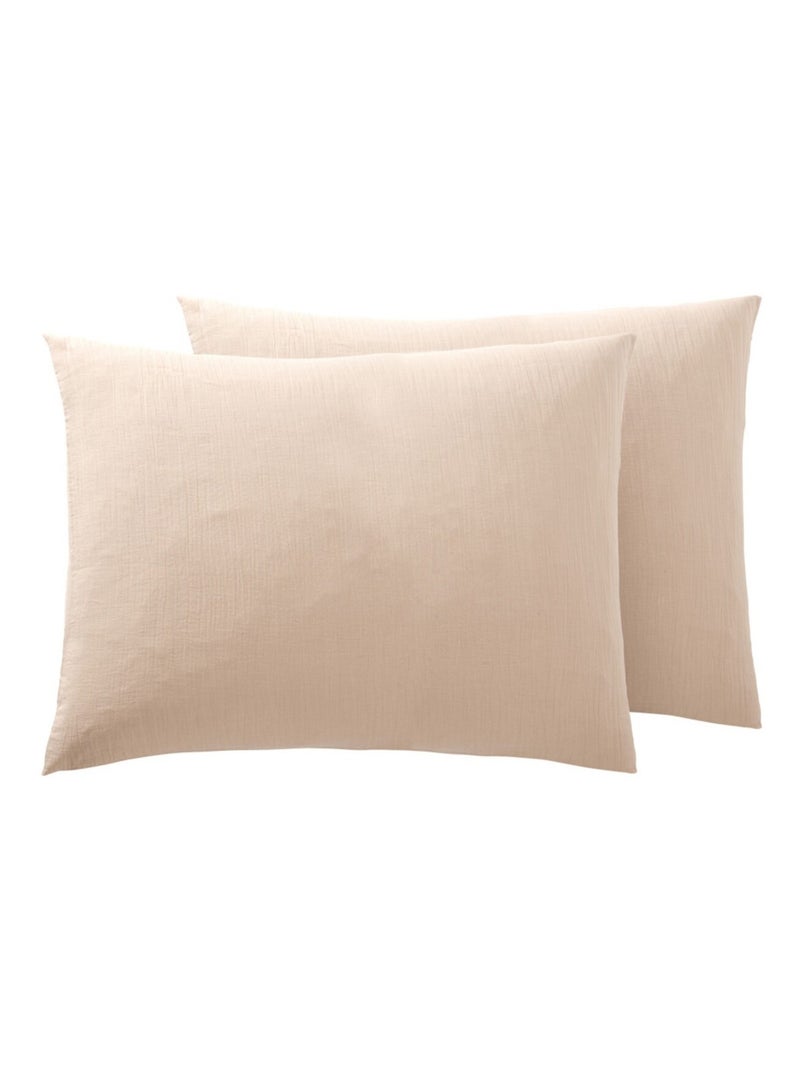 Taies d'oreiller Coton Alia PROMO LINGE Beige - Kiabi