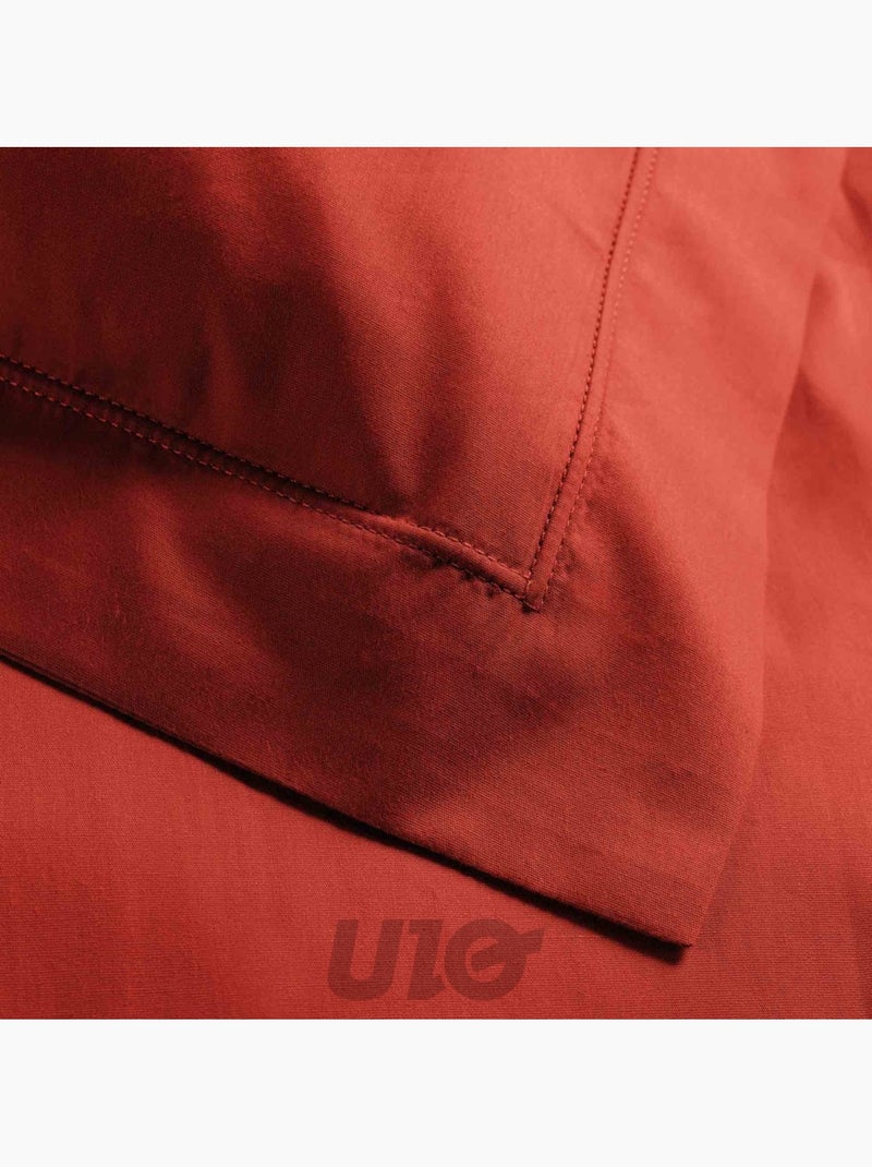 Taies d'oreiller Coton Percale Rouge - Kiabi