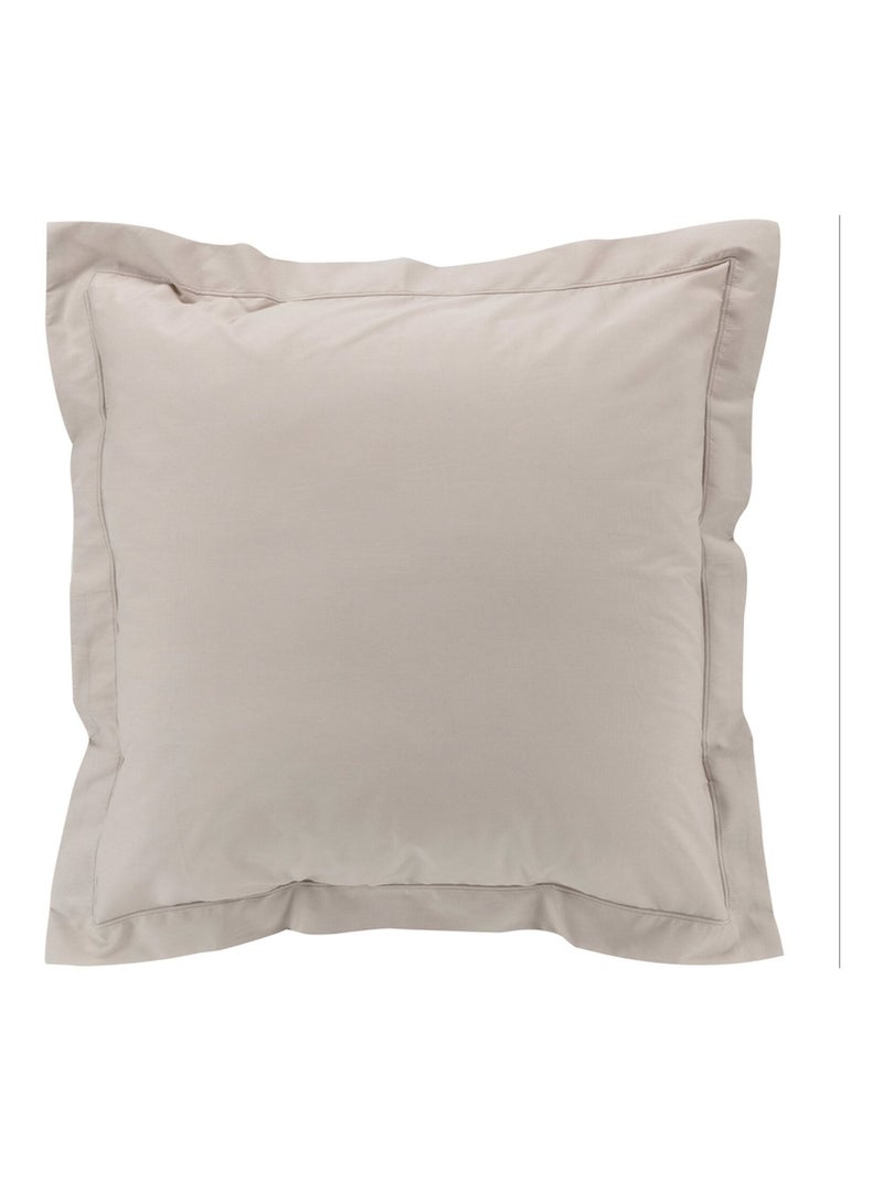 Taies d'oreiller x2 Percale 63x63 cm Naturel Marron - Kiabi