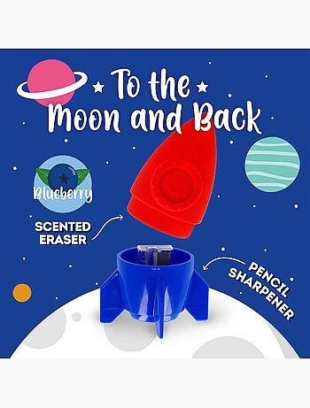 Taille-crayon avec gomme - To The Moon And Back