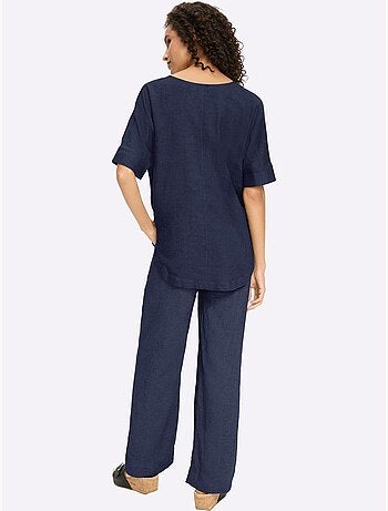 Tailleur Pantalon 55% Lin - Taille Standard - Helline