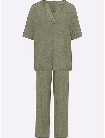 Tailleur pantalon 55% lin - taille standard - helline