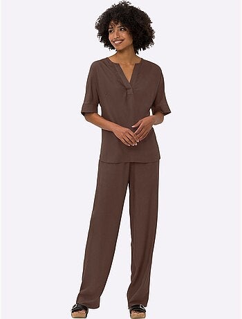 Tailleur Pantalon 55% Lin - Taille Standard - helline