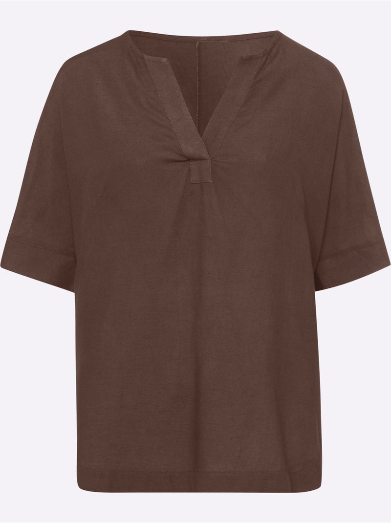 Tailleur Pantalon 55% Lin - Taille Standard - helline Marron - Kiabi