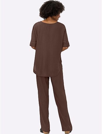 Tailleur pantalon 55% lin - taille standard - helline