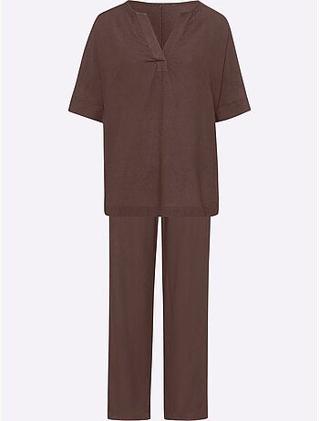 Tailleur pantalon 55% lin - taille standard - helline