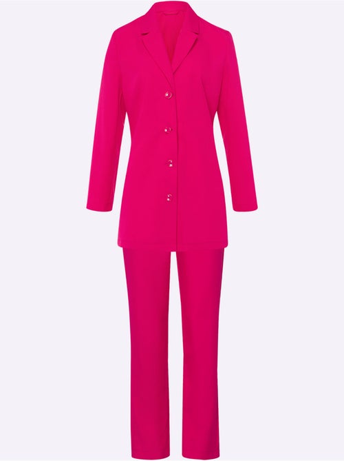 Tailleur pantalon à col à revers et fentes latérales - Taille standard - Moda Vilona - Kiabi Tailleur pantalon à col à revers et fentes latérales - Taille standard - Moda Vilona - Kiabi