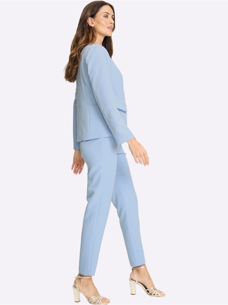 Tailleur Pantalon Boutons Décoratifs - Taille Standard - Helline Bleu ciel - Kiabi