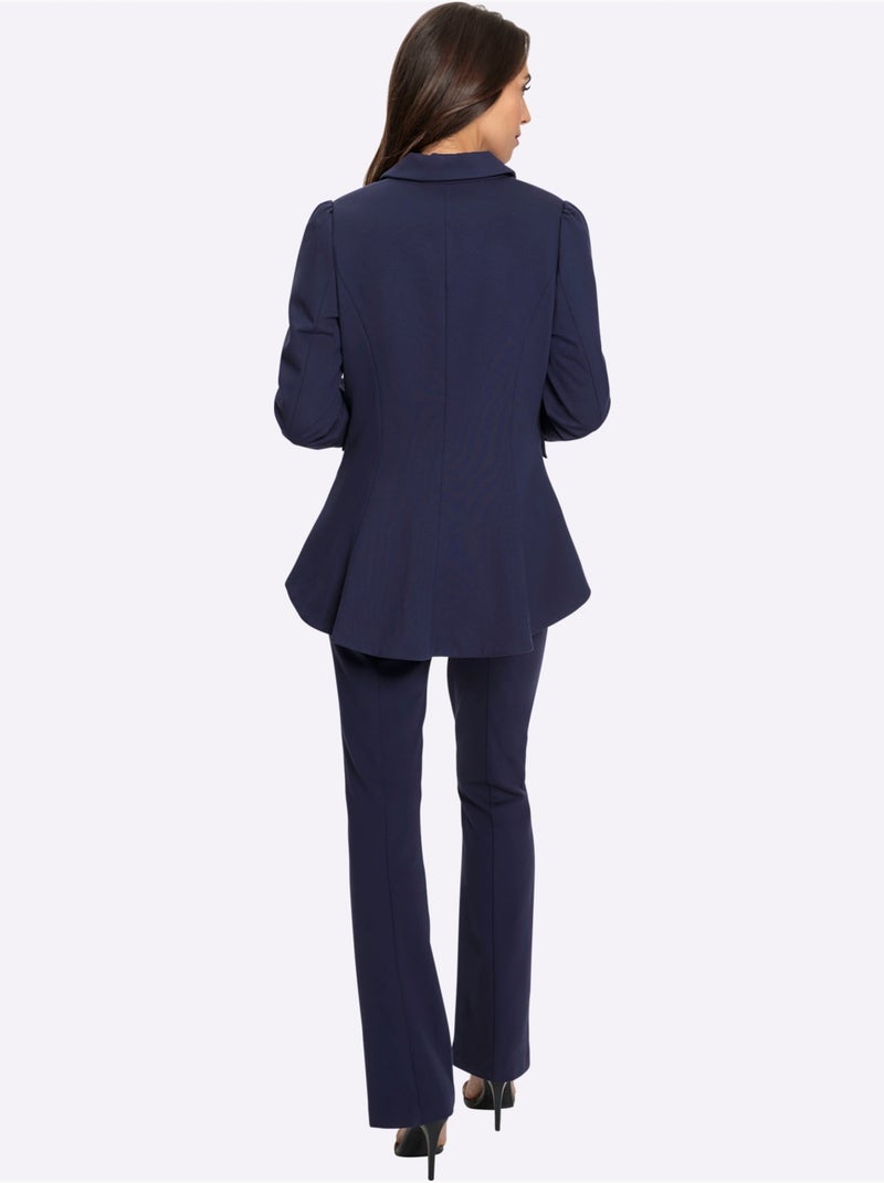 Tailleur Pantalon Boutons Fantaisie - Taille Standard - Helline Bleu marine - Kiabi