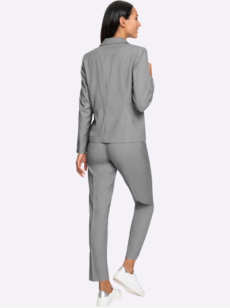 Tailleur Pantalon Intemporel Et Chic - Taille Standard - helline Noir Ecru - Kiabi