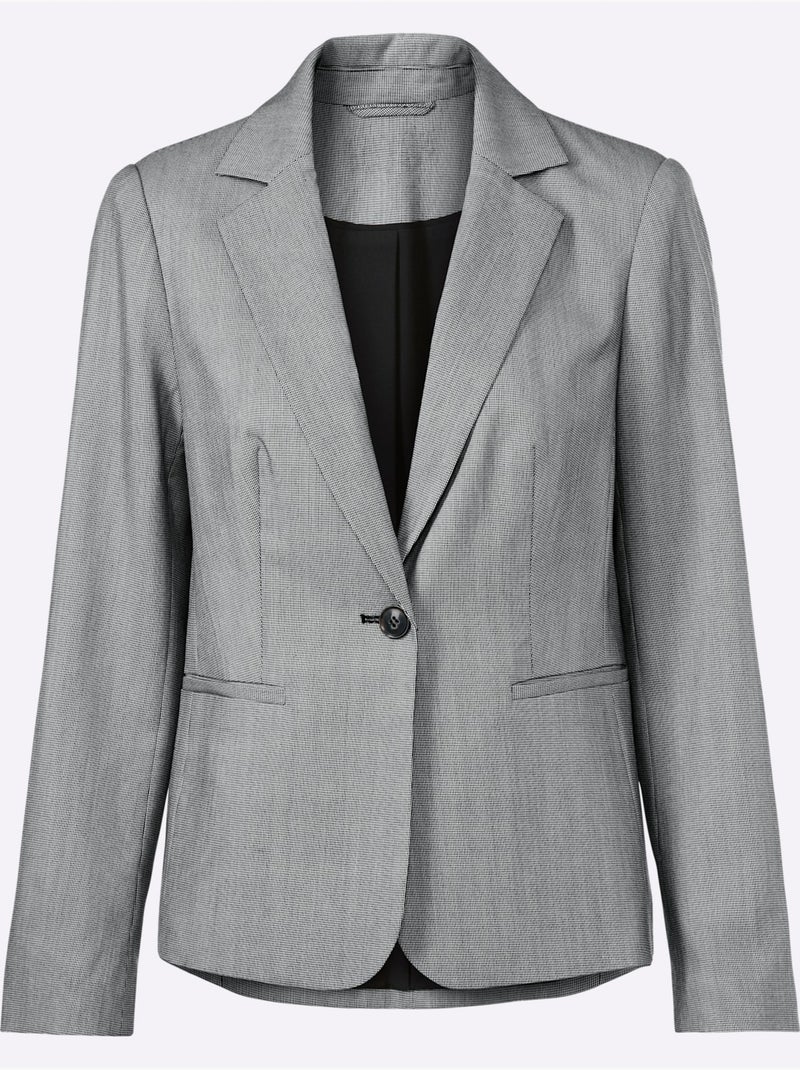 Tailleur Pantalon Intemporel Et Chic - Taille Standard - helline Noir Ecru - Kiabi