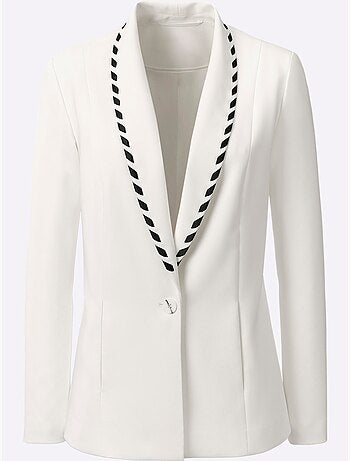 Tailleur Pantalon Joli Aspect Contrasté - Taille Standard - Helline