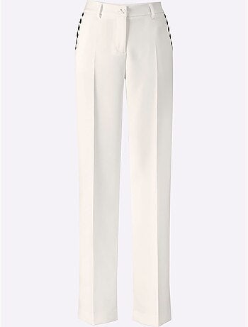 Tailleur Pantalon Joli Aspect Contrasté - Taille Standard - Helline