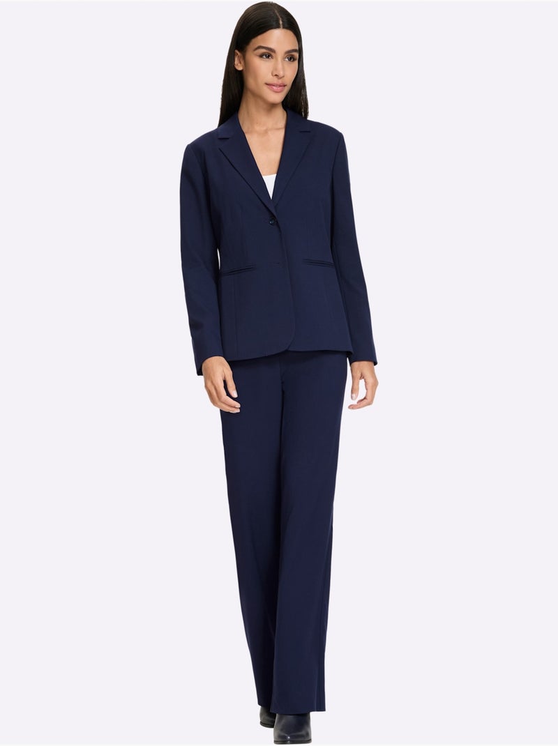 Tailleur pantalon modèle classique élégant - taille standard - helline Bleu marine - Kiabi