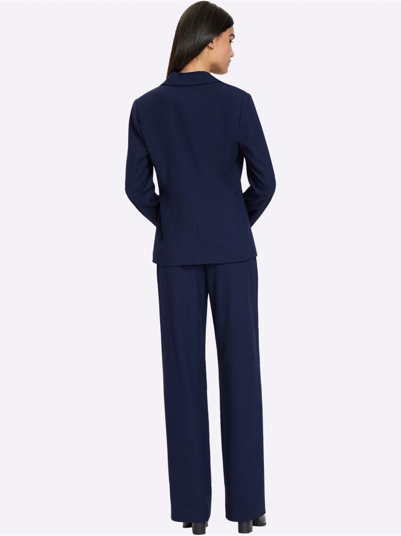 Tailleur pantalon modèle classique élégant - taille standard - helline Bleu marine - Kiabi