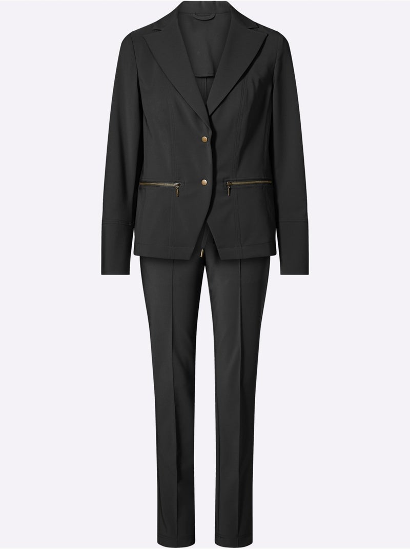 Tailleur Pantalon Qualité Extensible - Taille Standard - Helline Noir - Kiabi