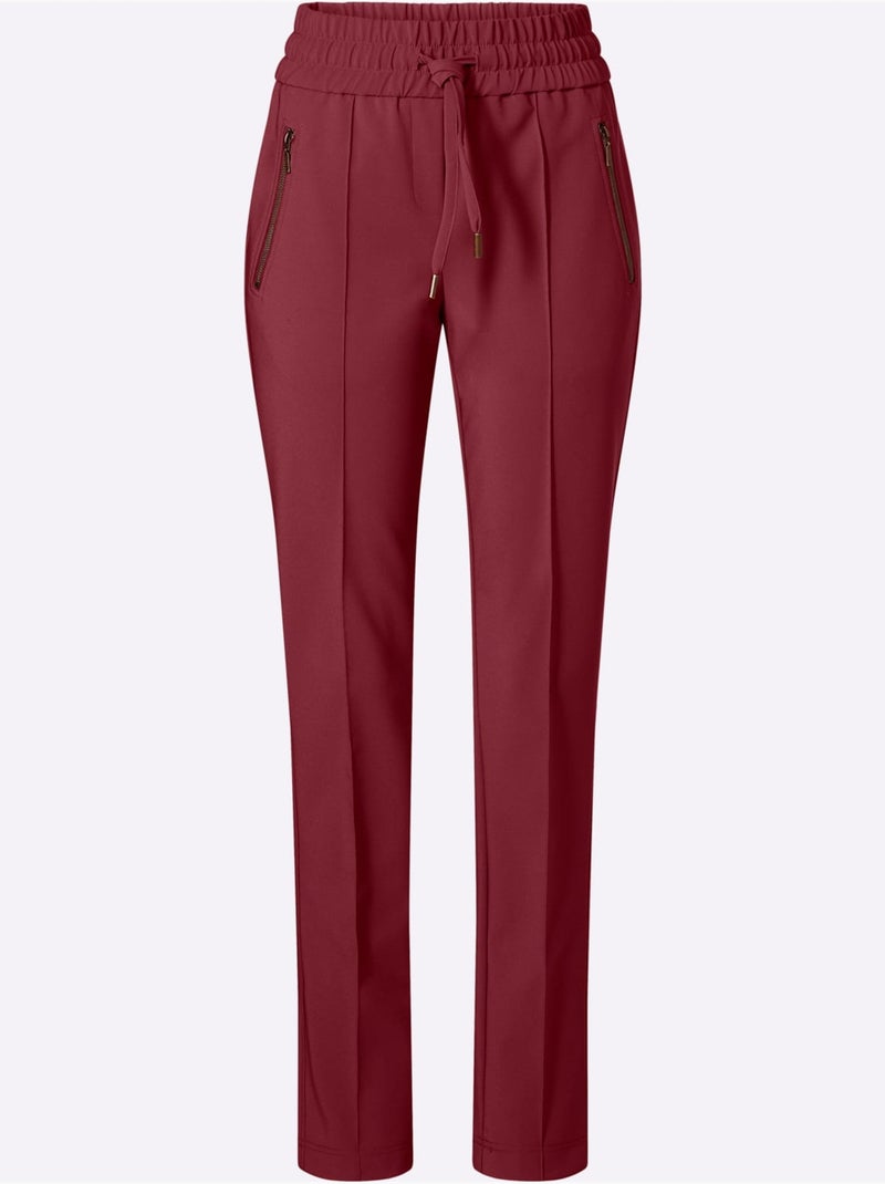 Tailleur Pantalon Qualité Extensible - Taille Standard - Helline Rouge foncé - Kiabi