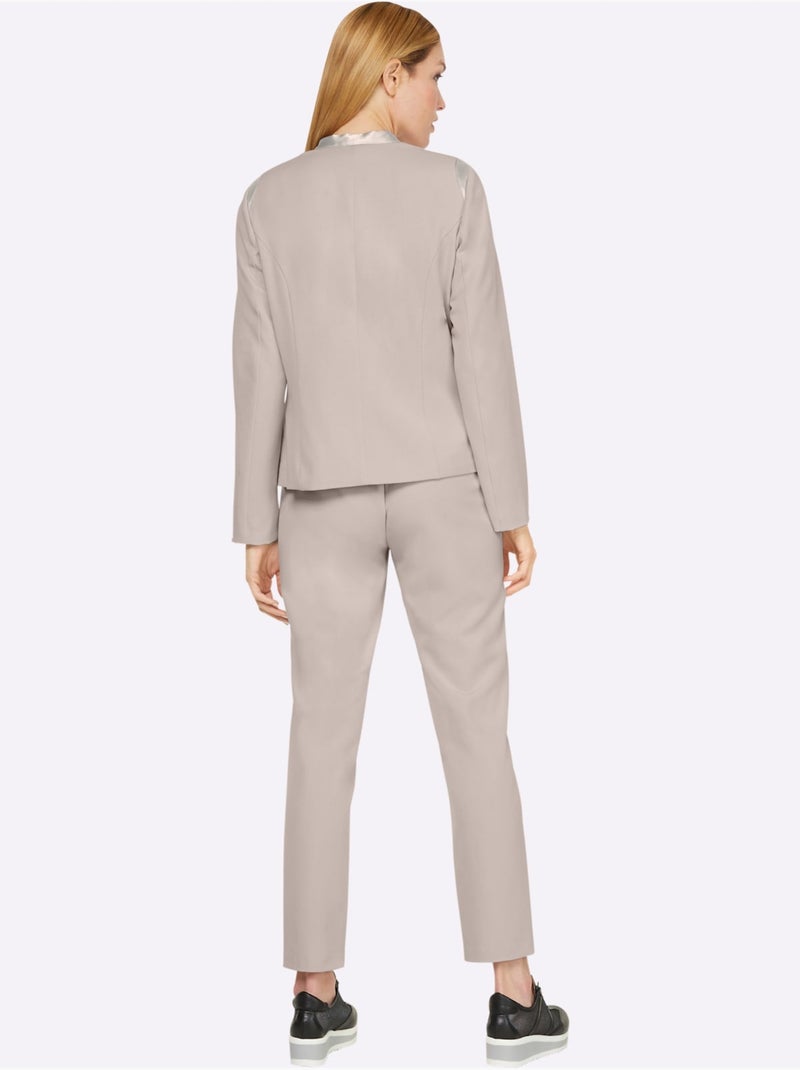 Tailleur Pantalon Qualité Tissée - Taille Standard - helline Gris clair - Kiabi