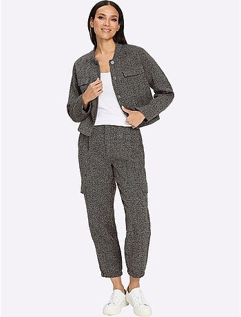 Tailleur Pantalon Style Poivre Et Sel Tendance - Taille Standard - Helline