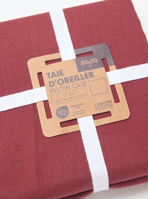 Taire d'oreiller unie - 50 x 80 cm environ - Kiabi