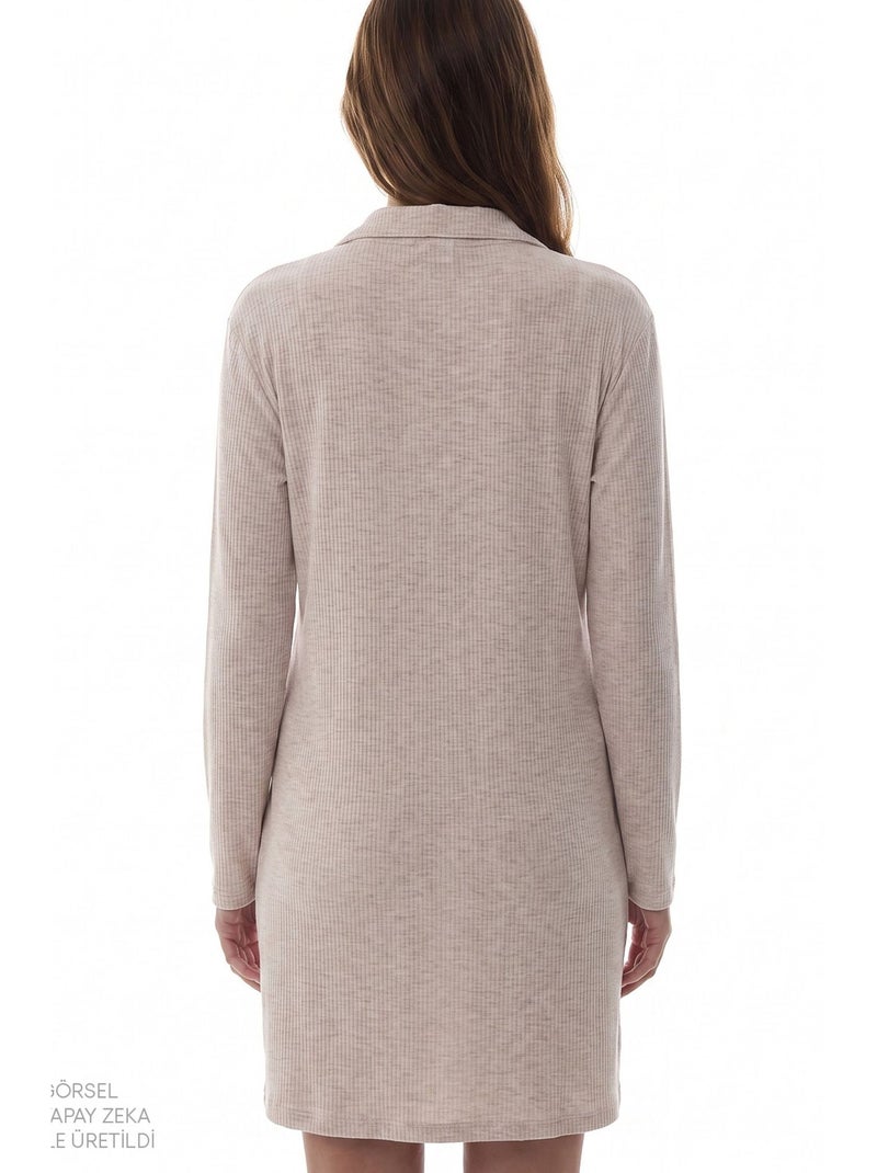 Talia chemise chemise de nuit à manches longues penti Beige naturel - Kiabi