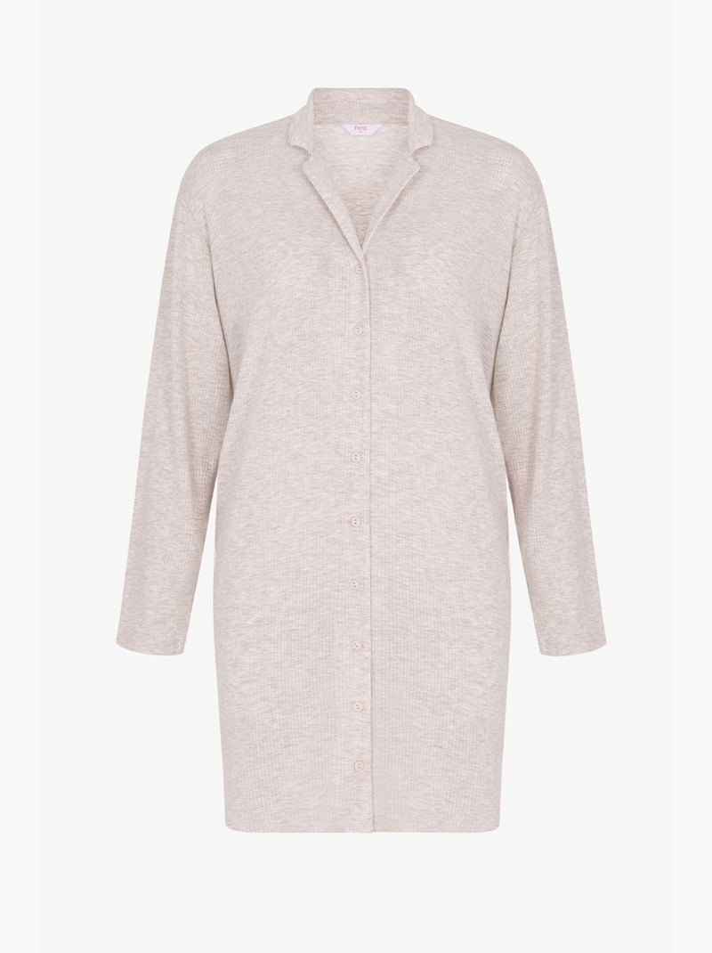 Talia chemise chemise de nuit à manches longues penti Beige naturel - Kiabi