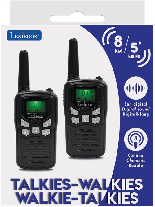 Talkie-walkies digitaux portée 8km et 8 canaux - Kiabi