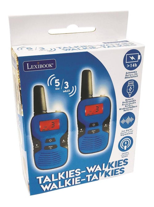 Talkie-Walkies Digitaux rechargeables portée 5km, 8 canaux - Kiabi Talkie-Walkies Digitaux rechargeables portée 5km, 8 canaux - Kiabi