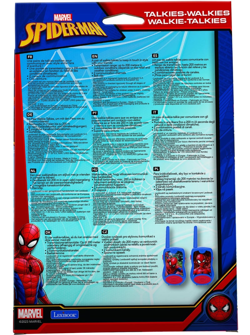 Talkie-walkies spiderman portée 200m N/A - Kiabi