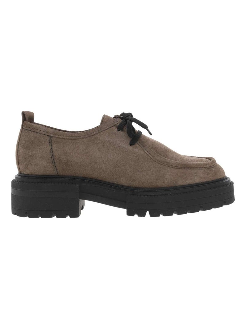 TAMARIS - Derbies cuir Taupe - Kiabi