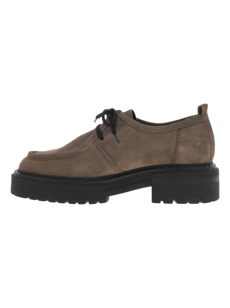 TAMARIS - Derbies cuir Taupe - Kiabi