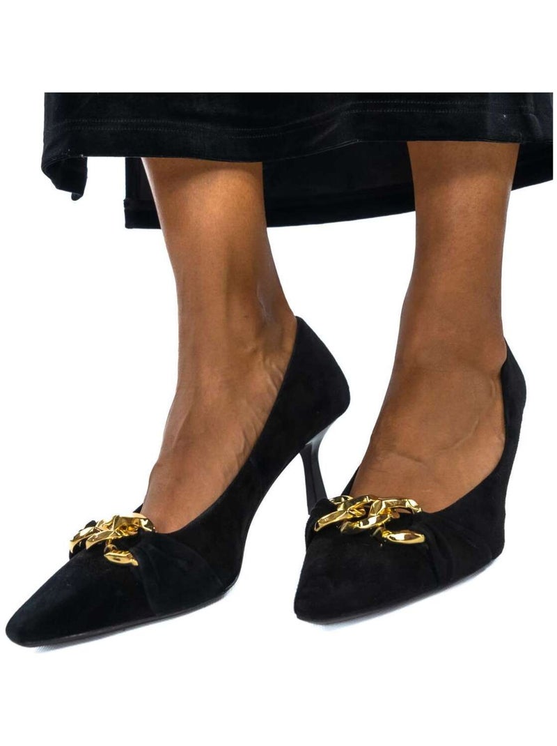 TAMARIS - Escarpins cuir talon aiguille Noir - Kiabi