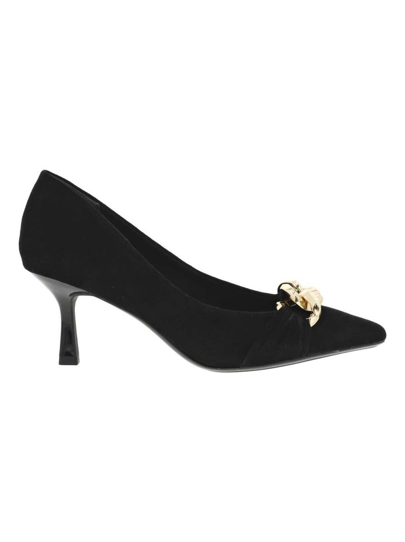 TAMARIS - Escarpins cuir talon aiguille Noir - Kiabi