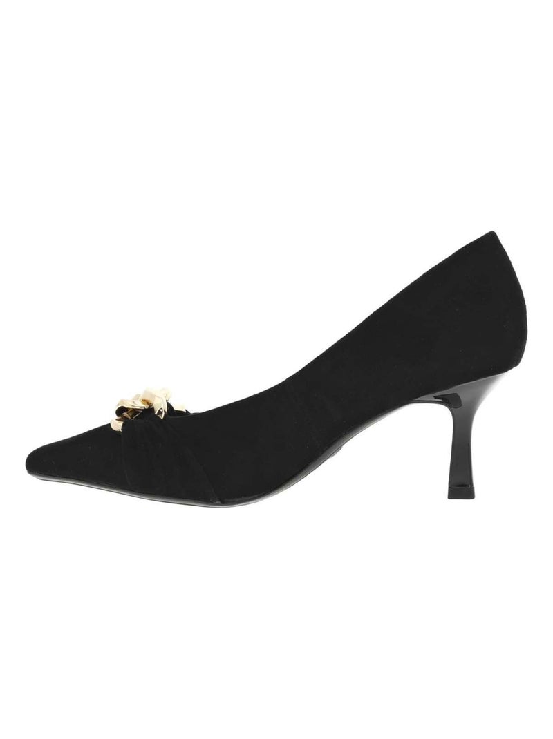 TAMARIS - Escarpins cuir talon aiguille Noir - Kiabi