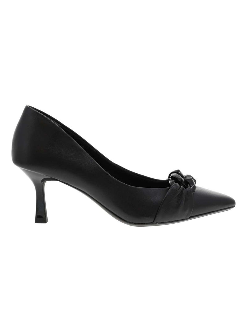 TAMARIS - Escarpins cuir talon aiguille Noir - Kiabi