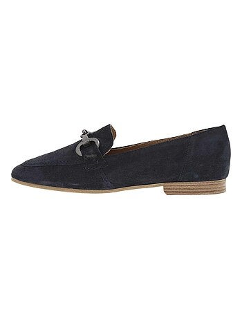 TAMARIS - Mocassins cuir nubuck talon plat