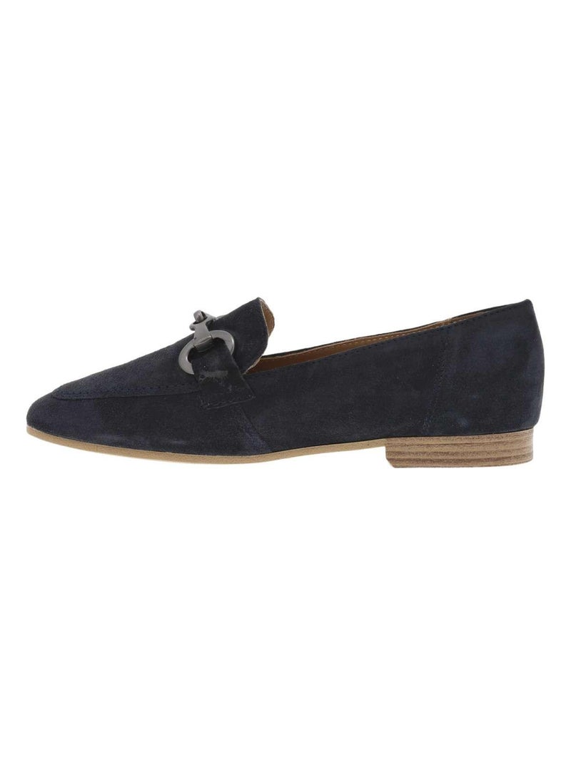 TAMARIS - Mocassins cuir de vachette Bleu marine - Kiabi