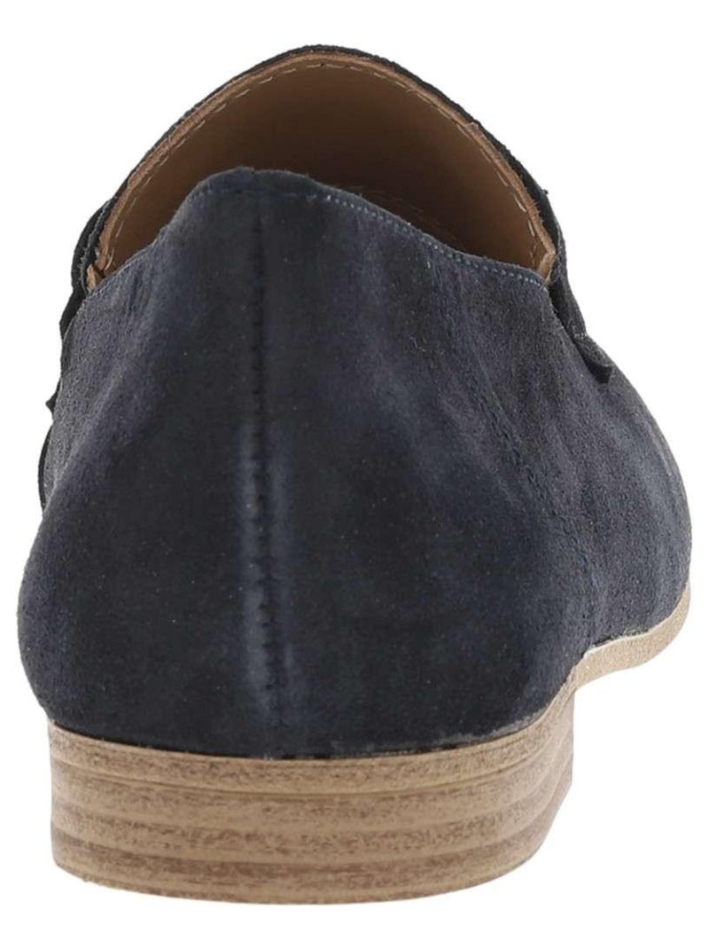TAMARIS - Mocassins cuir de vachette Bleu marine - Kiabi