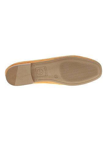 TAMARIS - Mocassins cuir nubuck talon plat