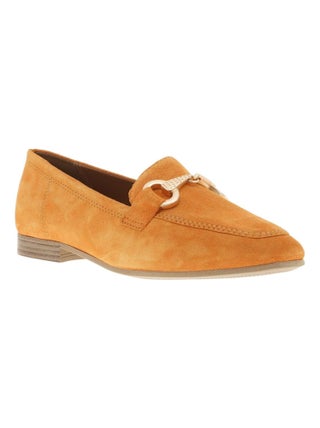 TAMARIS - Mocassins cuir nubuck talon plat