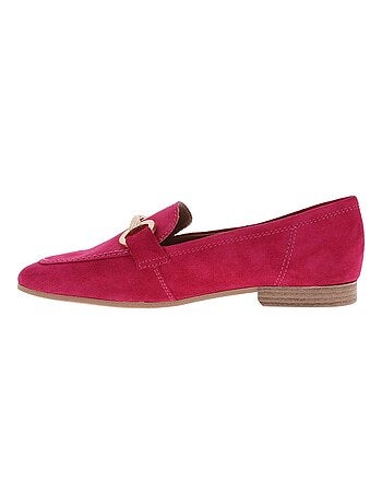 TAMARIS - Mocassins cuir nubuck talon plat