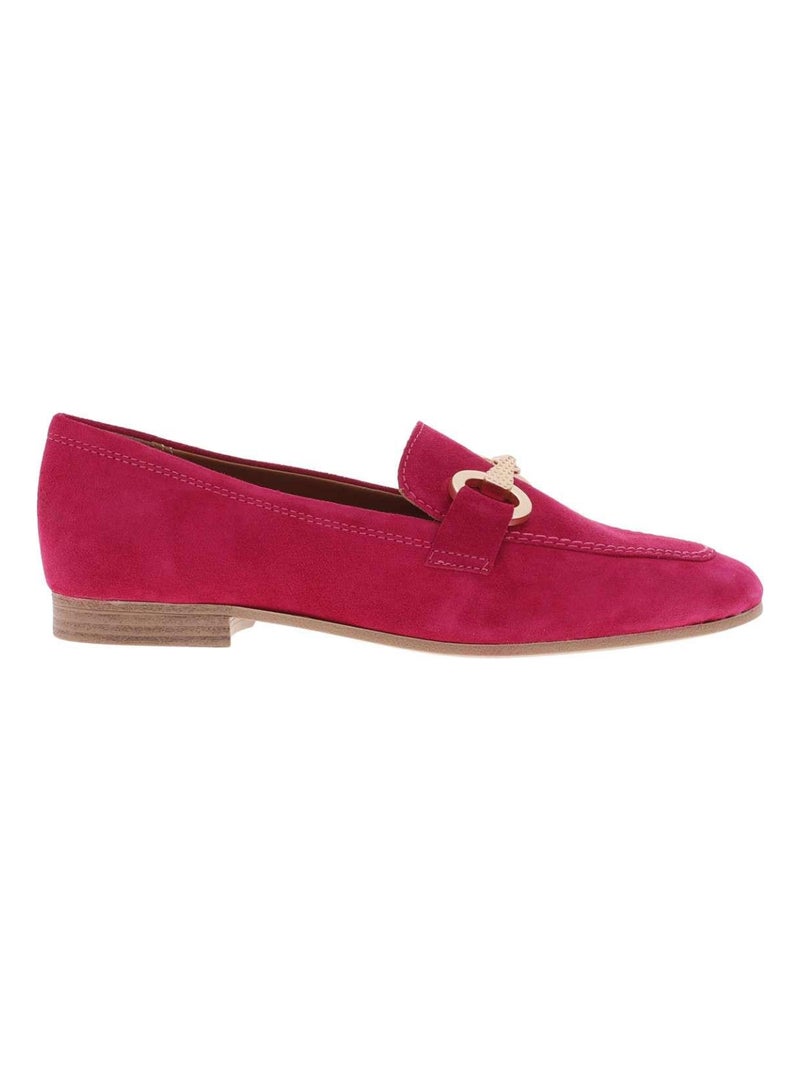 TAMARIS - Mocassins cuir nubuck talon plat Rose fushia - Kiabi