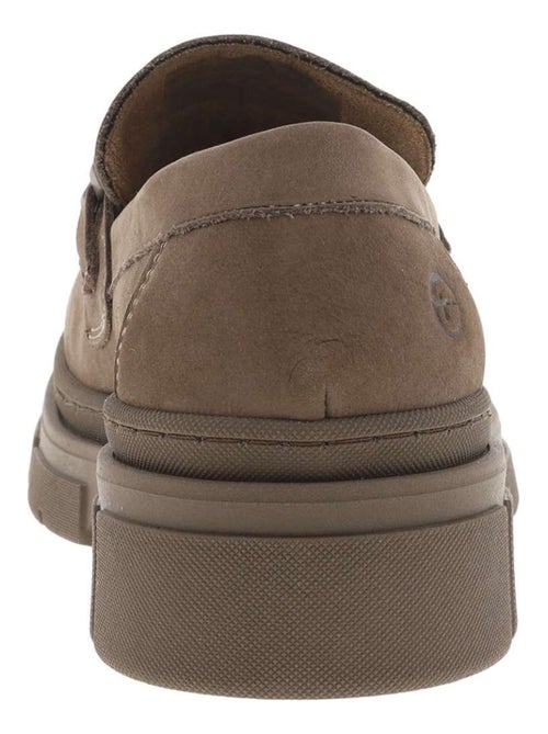 TAMARIS - Mocassins cuir talon plat - Kiabi