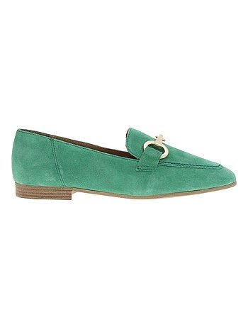 TAMARIS - Mocassins cuir nubuck talon plat
