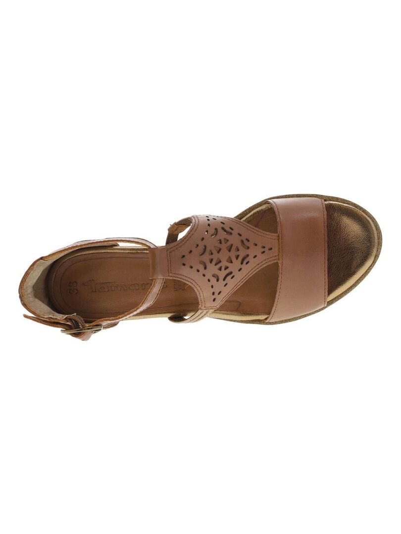 Escarpin Compensé Tamaris En Cuir Nubuk Rouge - Taille 36 (US 5.5) - Neuve Dans Sa Boîte